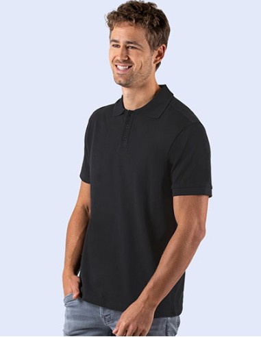 S-SW160-Mens Organic Cotton Piqué Polo